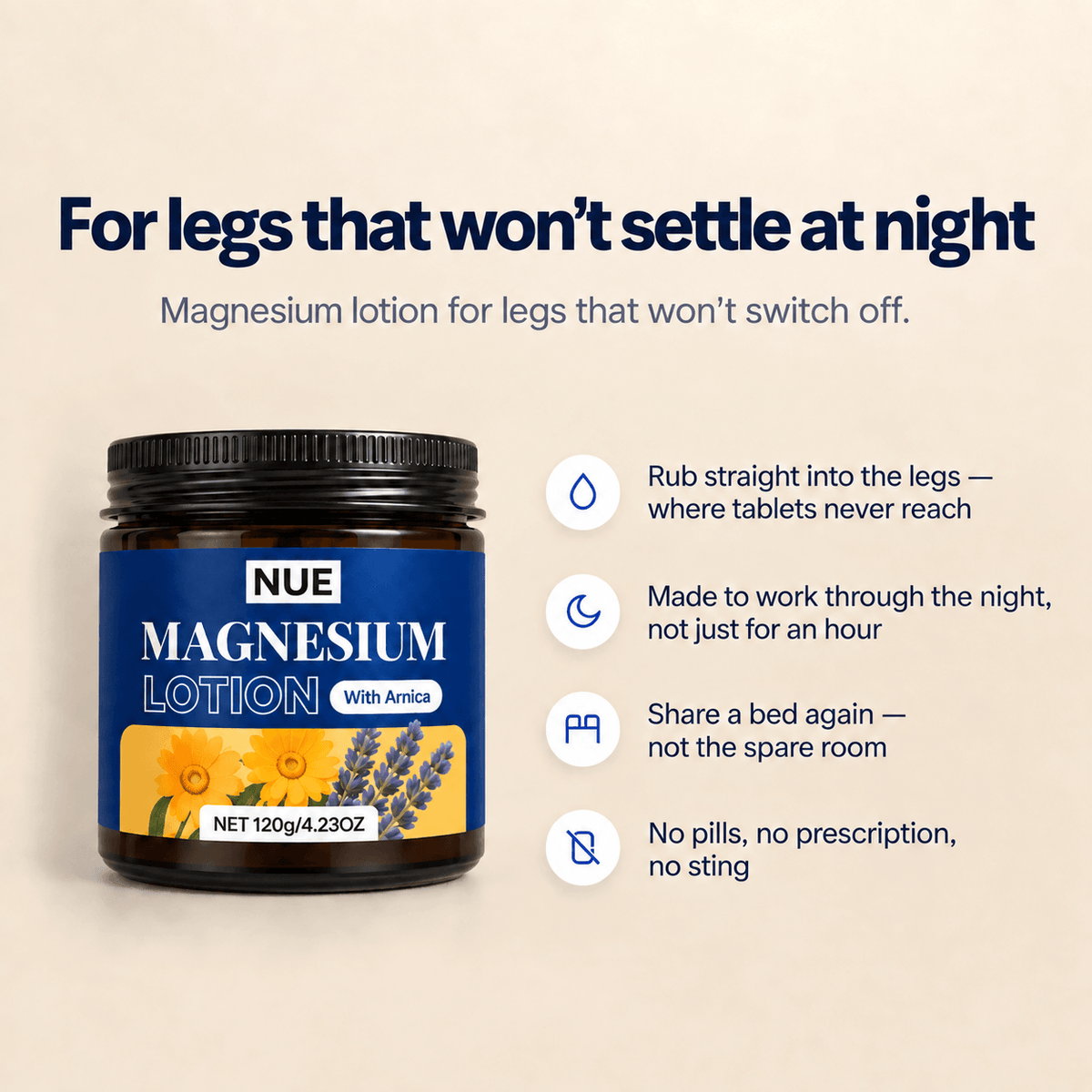 Restless Legs Magnesium Lotion